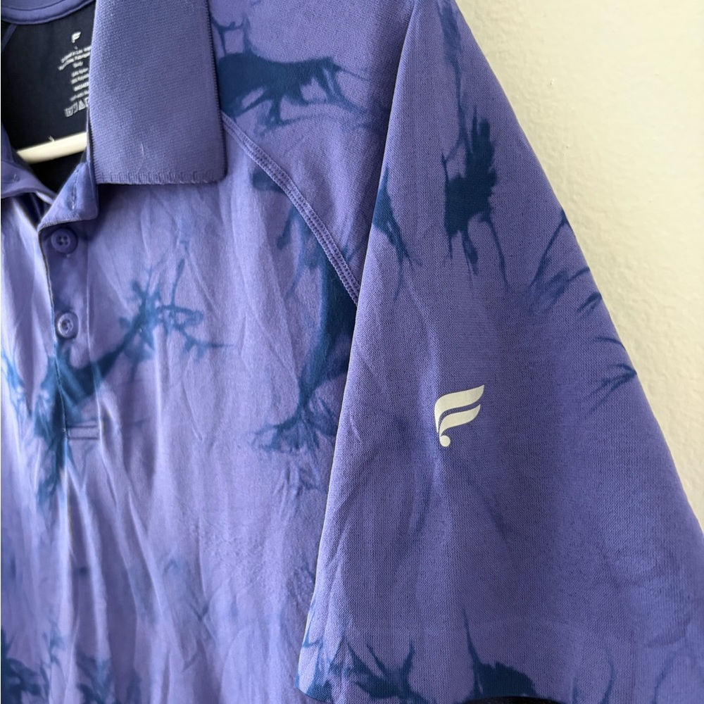 Fabletics Blue Performance Polo, Size: Large - image 4